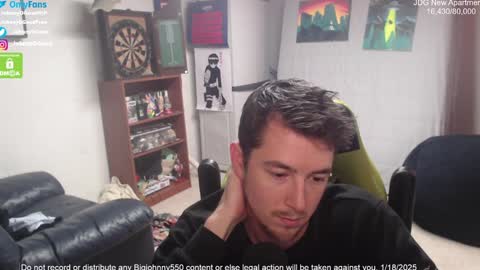 Snapshot of bigjohnny550 chatting on January 19, 11:10 pm Johnny D Good online show from January 19, 11:10 pm