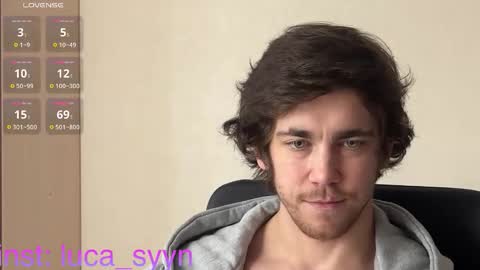 Snapshot of luca_syn chatting on October 16, 10:45 am Luca S online show from October 16, 10:45 am