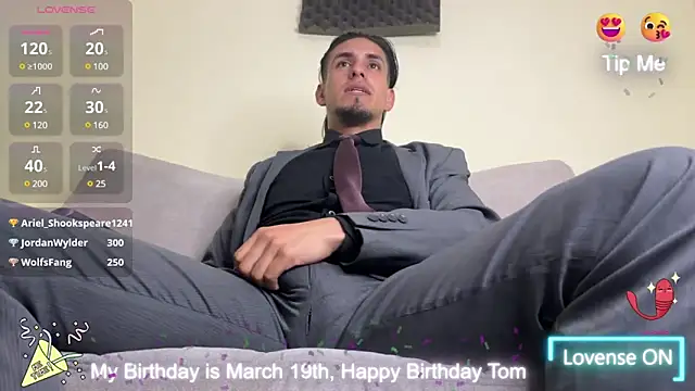 Tom blunt96 online show from March 19, 2:13 pm