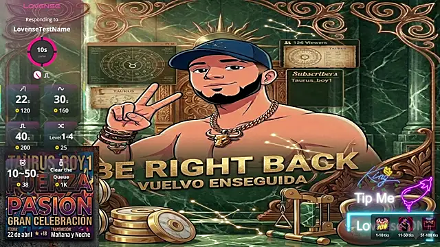 taurus boy1 online show from April 18, 12:12 am