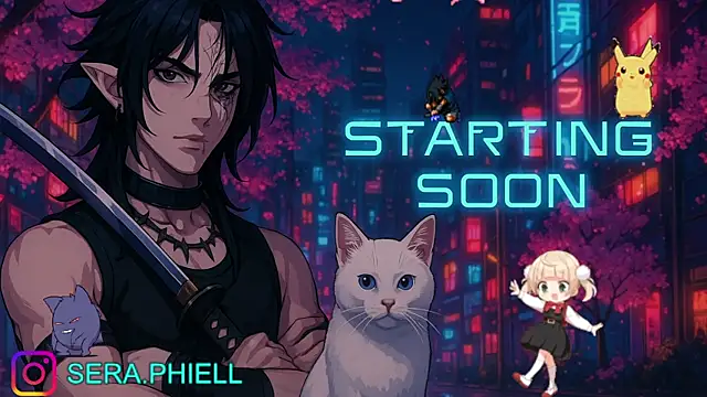 Snapshot of Seraphiell chatting on October 7, 12:48 am Seraphiell online show from October 7, 12:48 am