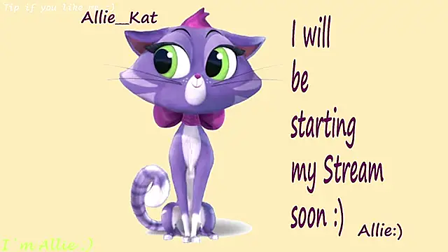Allie Kat online show from August 8, 2:35 pm